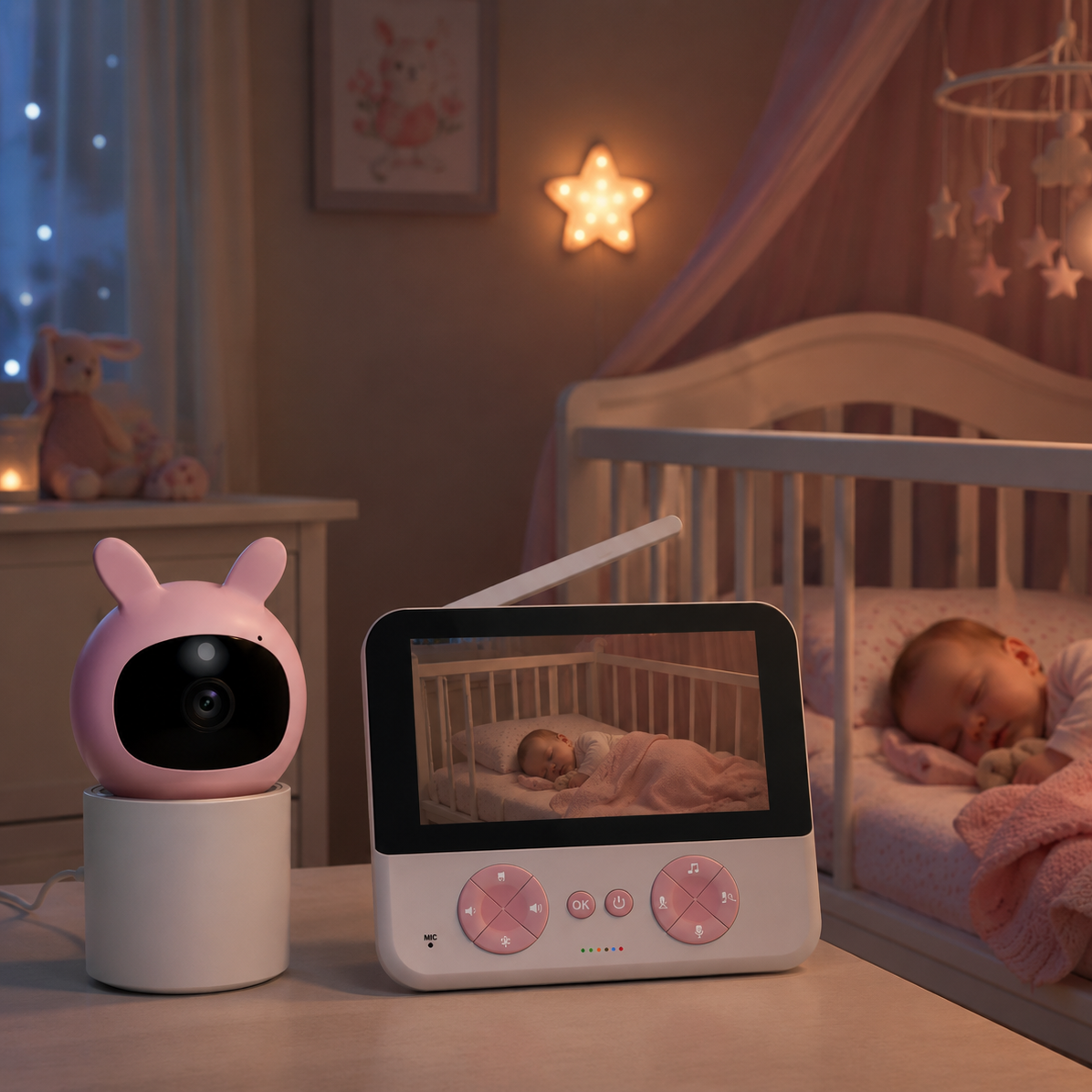 Eléa Connect – Babyphone Vidéo 720P avec Écran 4,3″ & Application Tuya